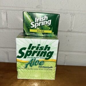 3X Irish Spring ALOE 4.5 oz Bars DISCONTINUED & 1 - 3.2 Oz Bar Vintage